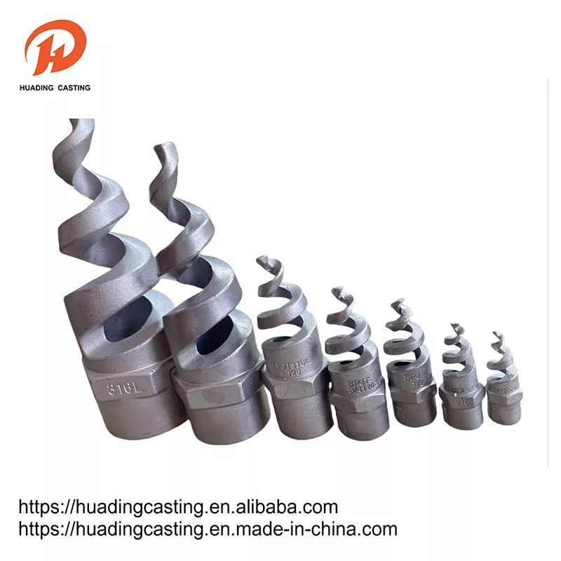 Investasi casting nozzle spiral
