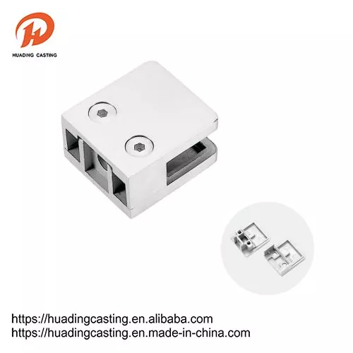 Square Stainless Steel 316 304 Glass Clamp Flat Bas
